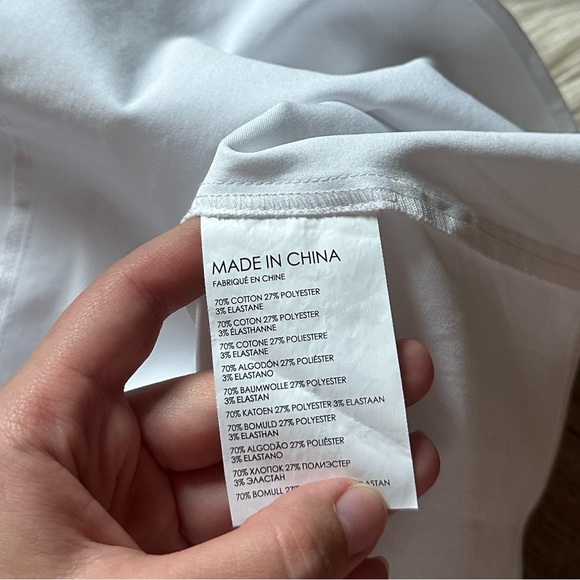 CLUB MONACO Wide Neck Panel Midi Dress In White - Picture 6 of 6